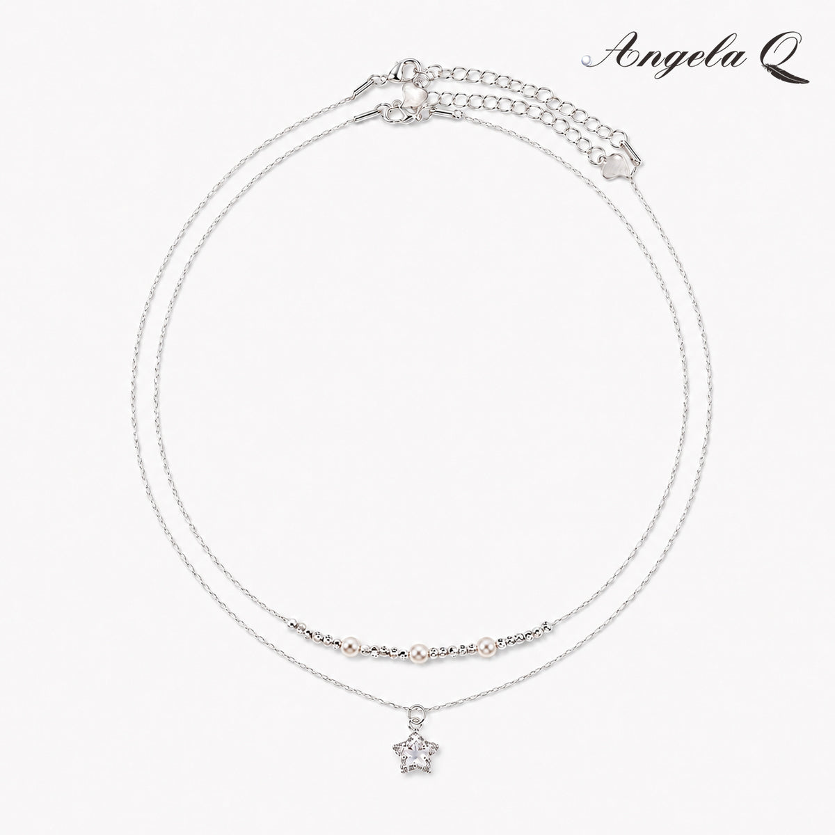 Golden Coast Artificial Gemstone Pearl Choker Necklace, Pearl Chain Necklace-100036N