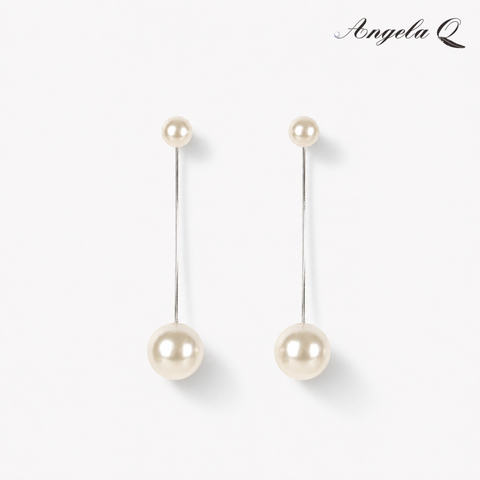 PALOMA - LONG PEARL BAR EARRINGS