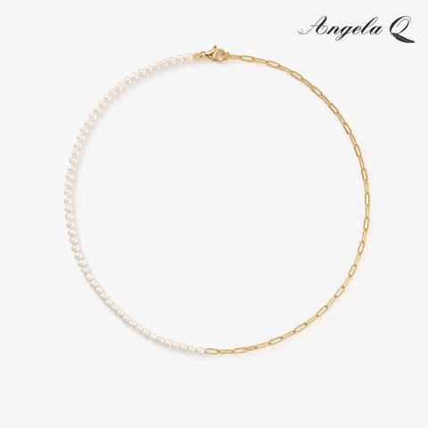 Style Artificial Gemstone Chain Necklace