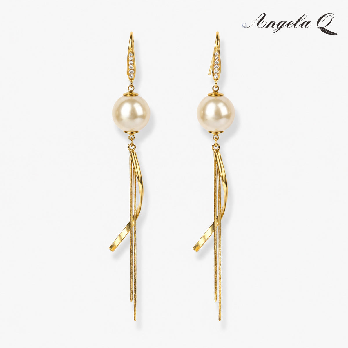 GOLDEN TIDE - PEARL TASSEL EARRINGS