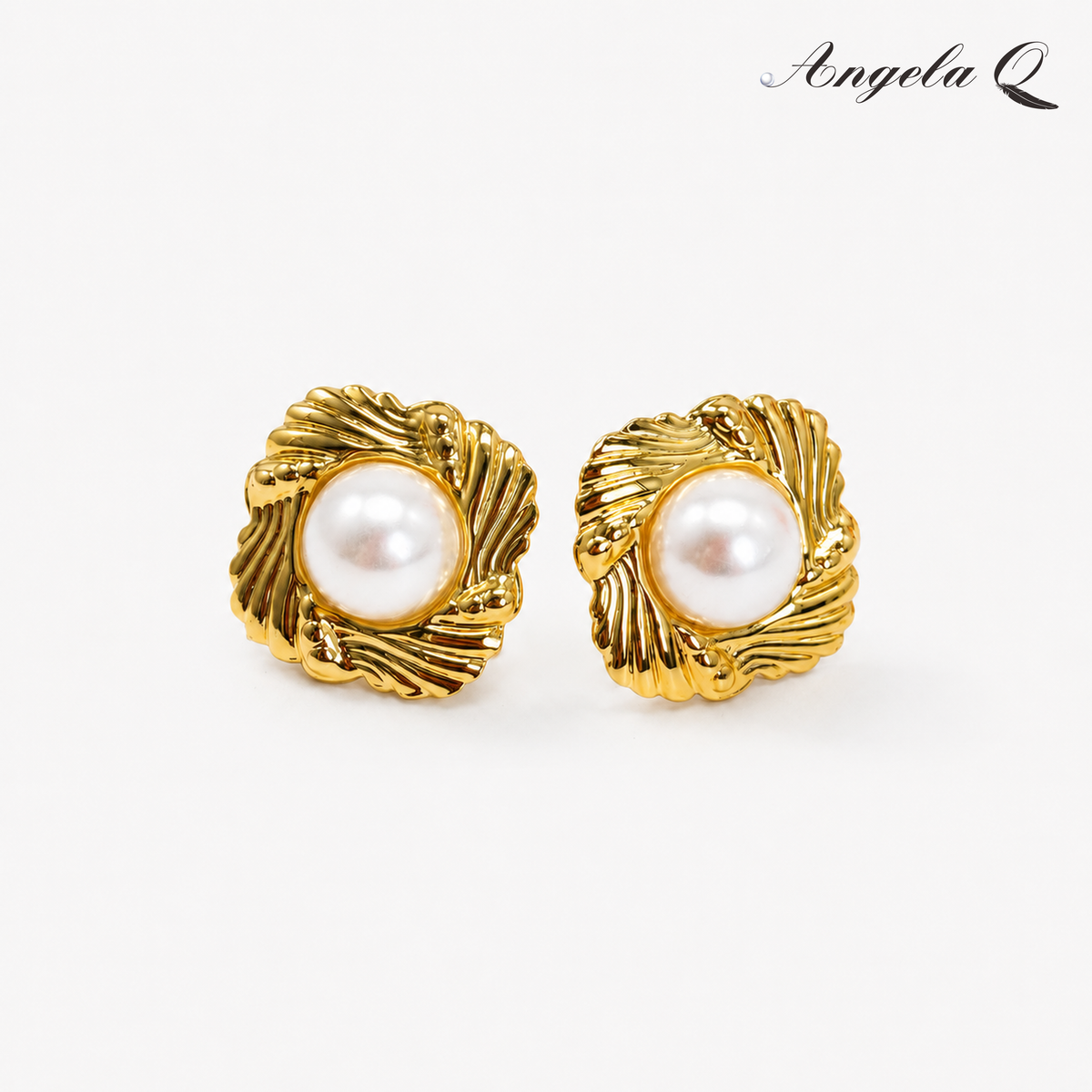 MONTECITO - ROPE PEARL STUD EARRINGS