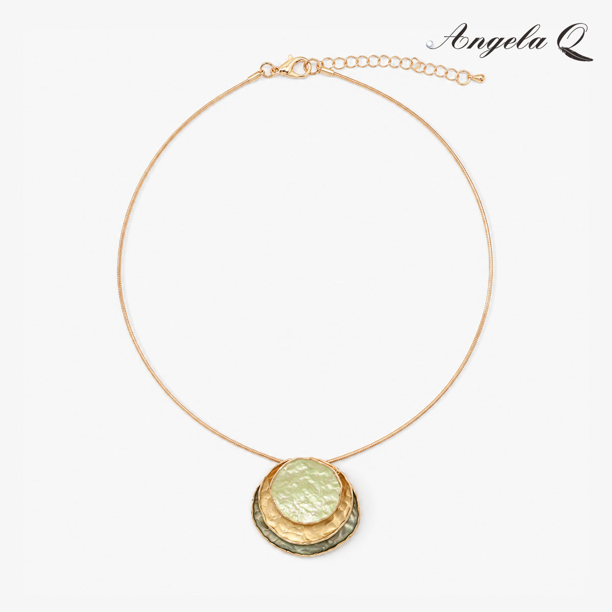 GOLDEN COVE HONEY SHELL PENDANT NECKLACE-100044N