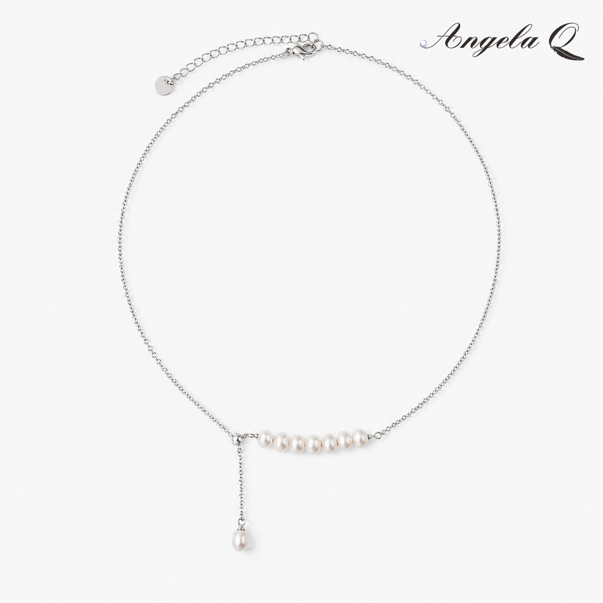 MARINA - PEARL BAR DROP NECKLACE
