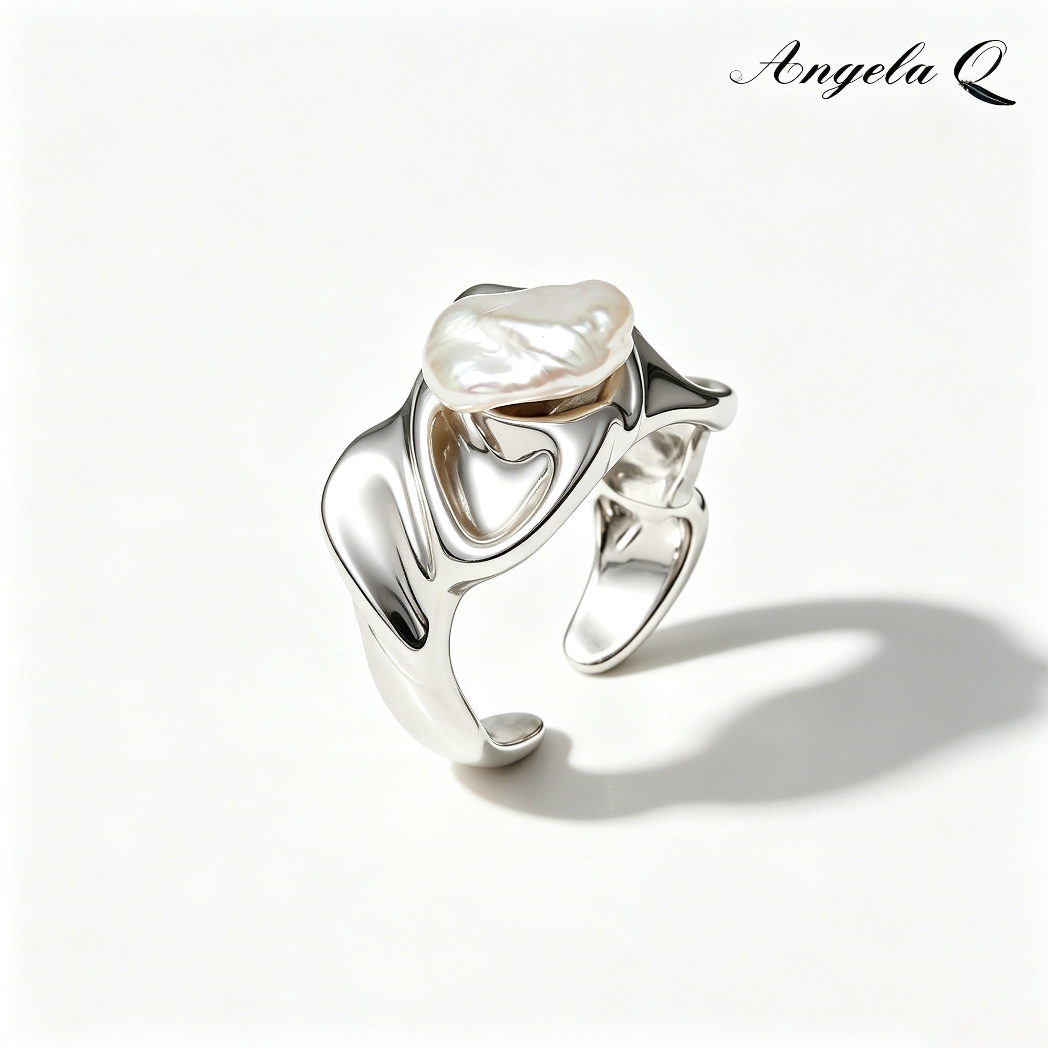 MALIBU WAVE PEARL OPEN RING