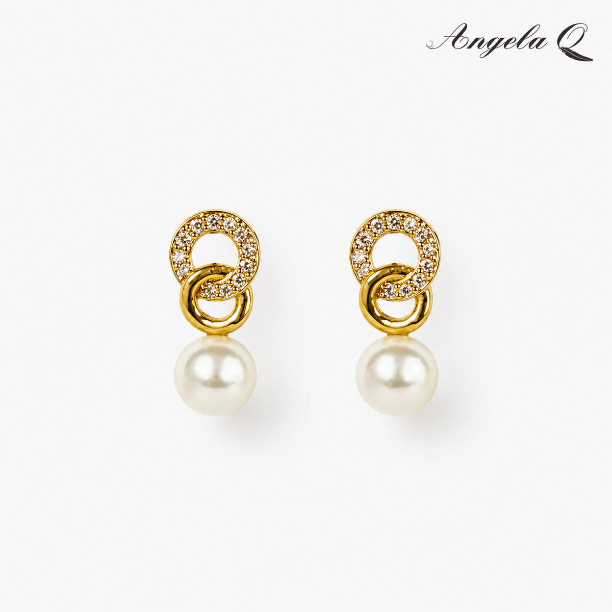 SILVER SHORES PEARL HOOP EARRINGS-400034P