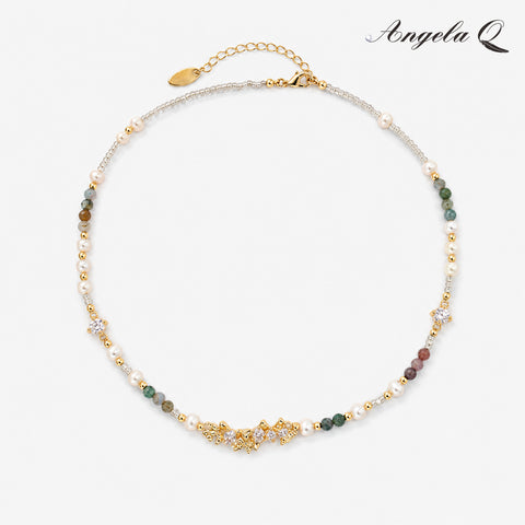 PACIFICA TURQUOISE PEARL BEADED NECKLACE-100040T