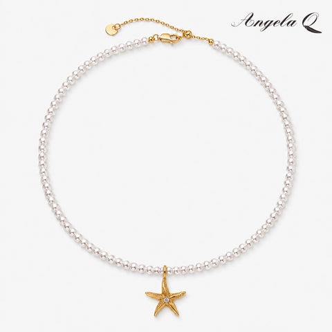 VENICE STAR - PEARL CHOKER NECKLACE