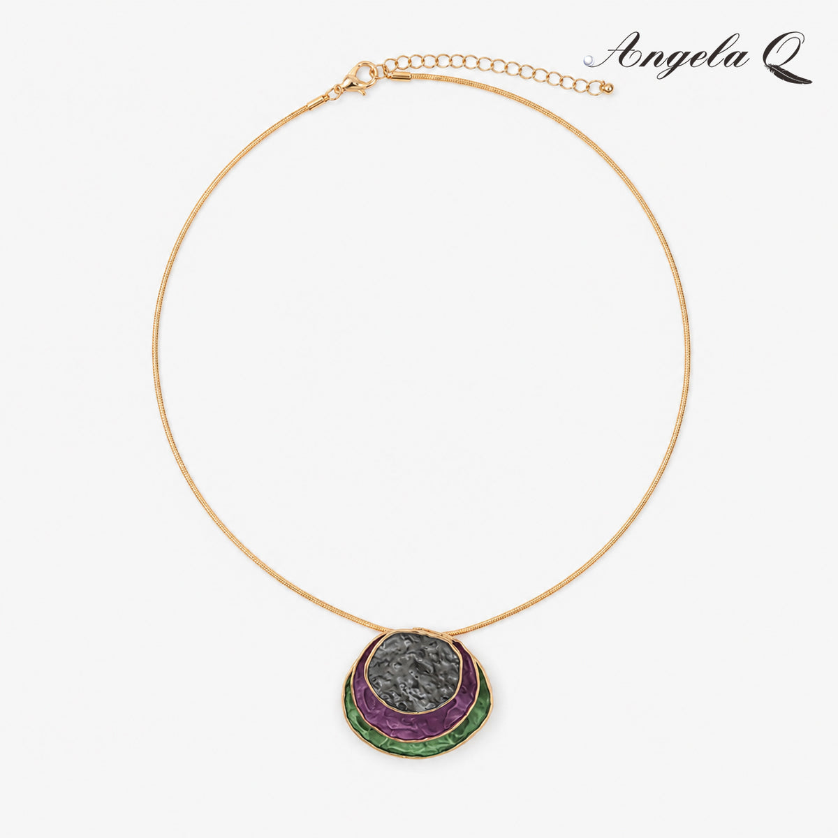 MOONSTONE BEACH IRIDESCENT SHELL PENDANT NECKLACE-100045N