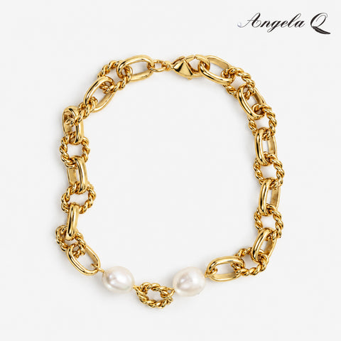 CATALINA PEARL LINK CHAIN BRACELET