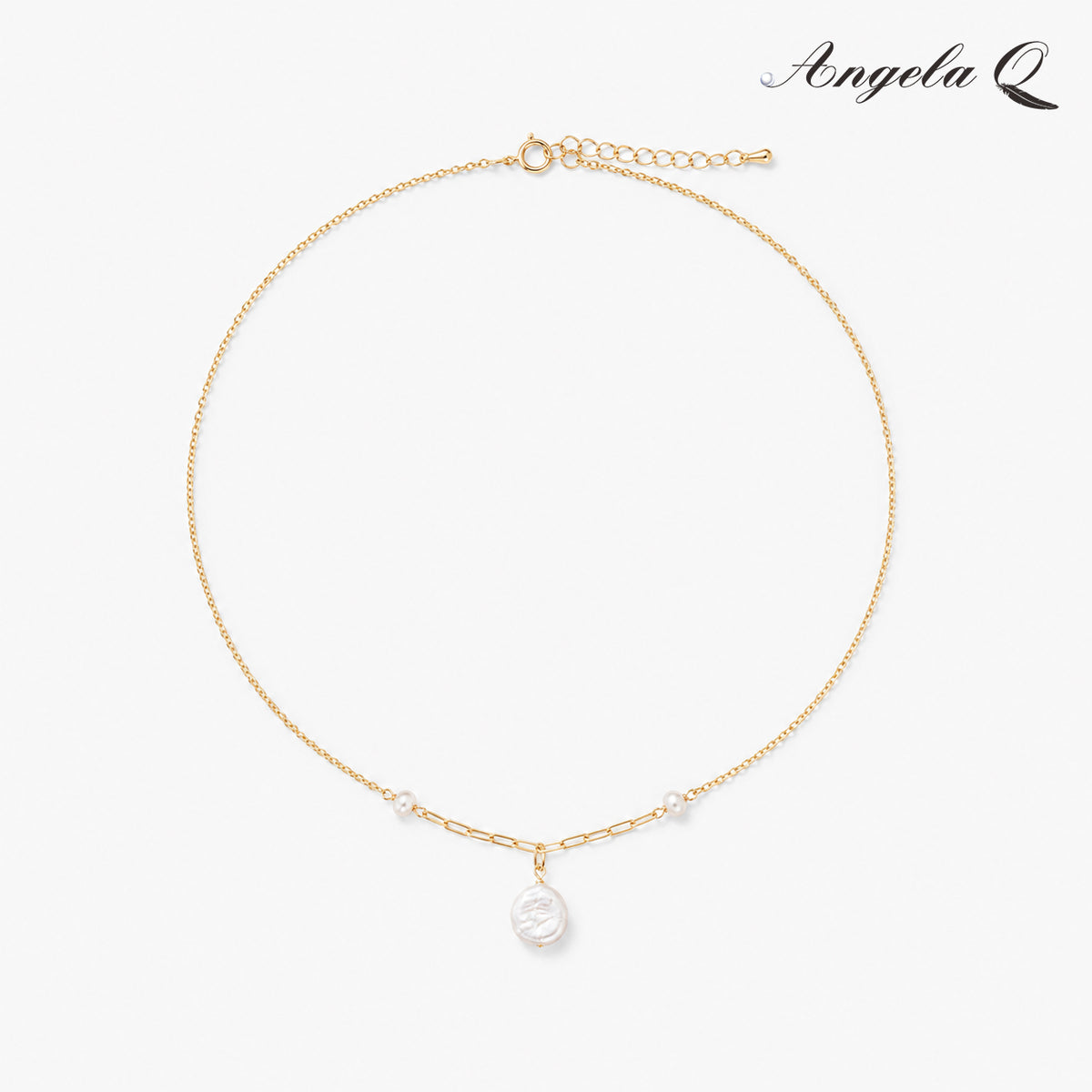 GOLDEN COAST BAROQUE PEARL DROP NECKLACE-100005L
