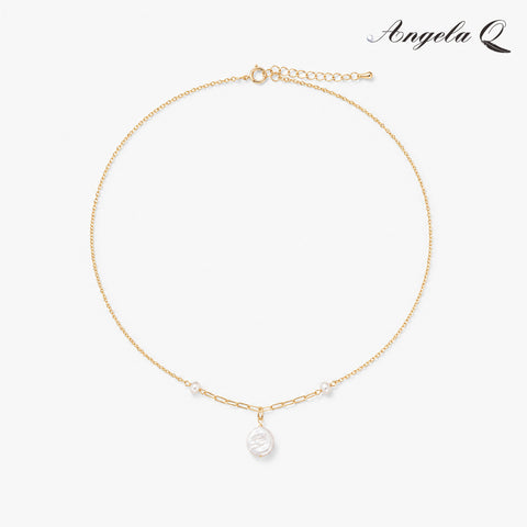 GOLDEN COAST BAROQUE PEARL DROP NECKLACE-100005L