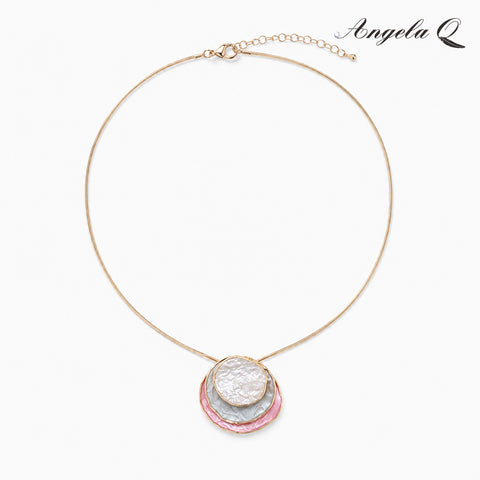 ROSE COVE BLUSH SHELL PENDANT NECKLACE-100043N