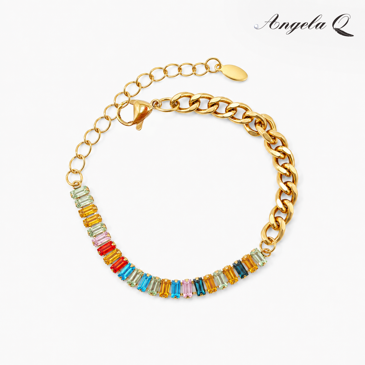 VENICE RAINBOW - BEADED GOLD BRACELET
