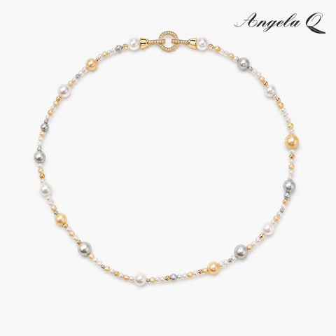 Carmel Station Artificial Gemstone Necklace, Model-100035T