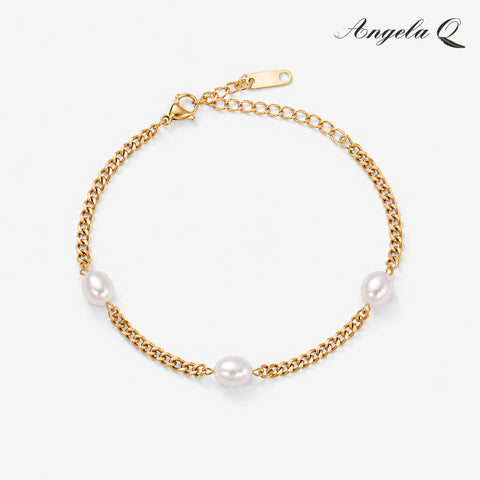 GOLDEN COAST Gold Pearl Beaded Bracelet - 200011N, Artificial Gemstone Jewelry Accessory