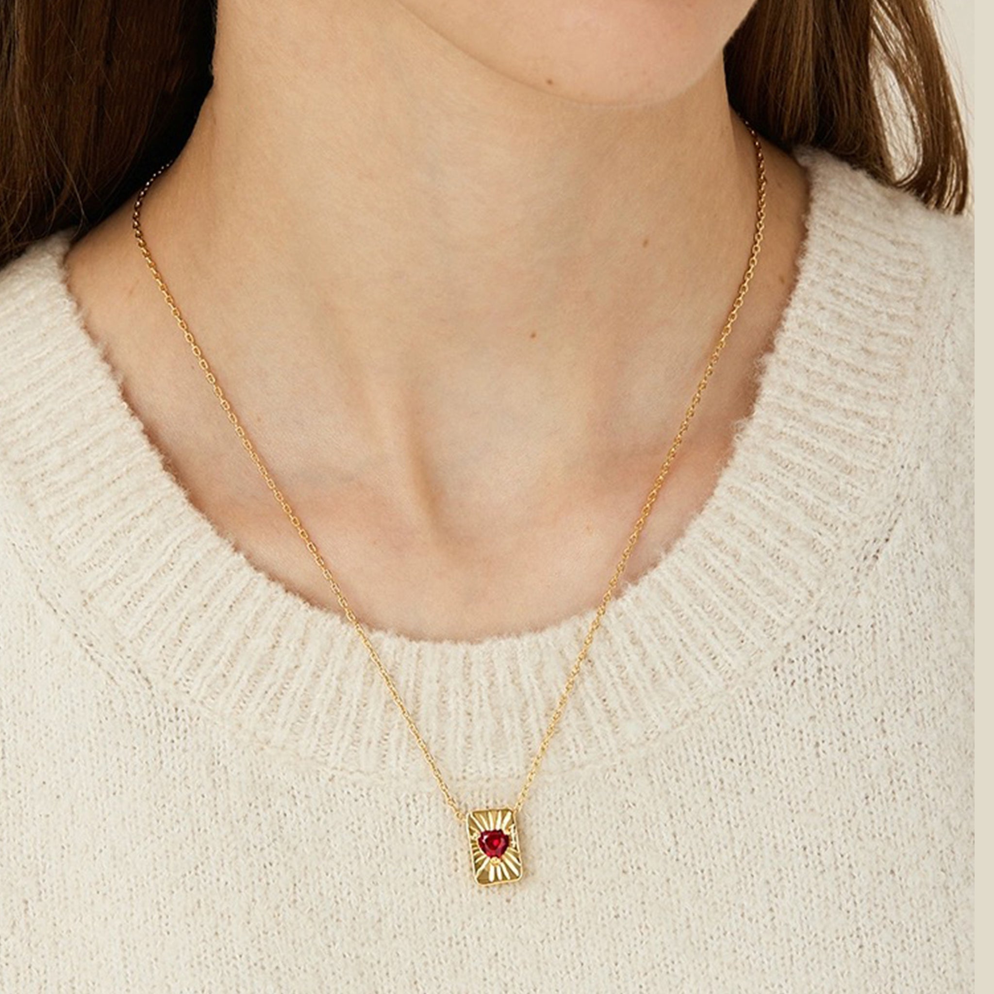 Square Heart Necklace