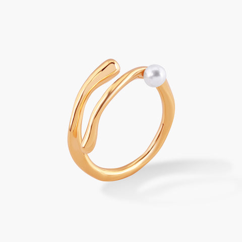 The Golden Pearl Complete Set – 4-Piece Necklace, Bracelet, Earrings & Ring Gift Set