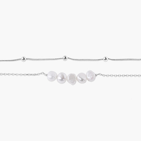 BLISS PEARL AND CHAIN ANKLET