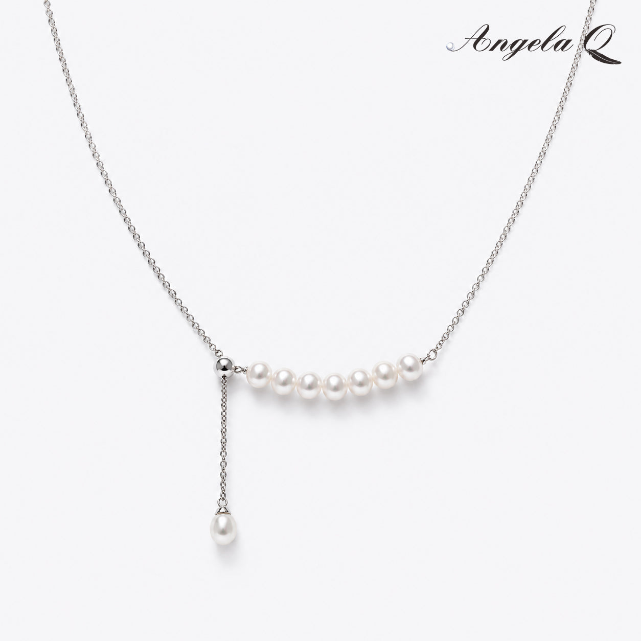 MARINA - PEARL BAR DROP NECKLACE