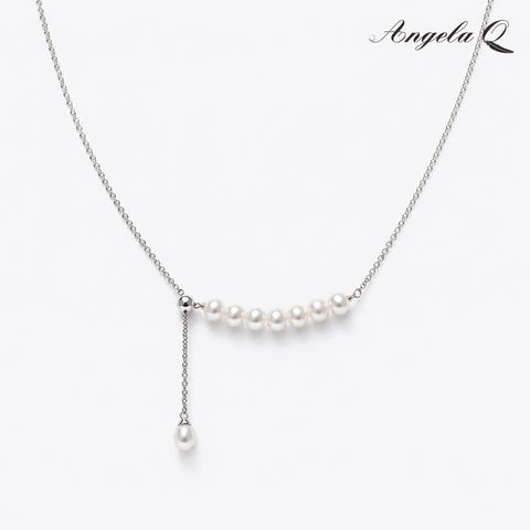 MARINA - PEARL BAR DROP NECKLACE