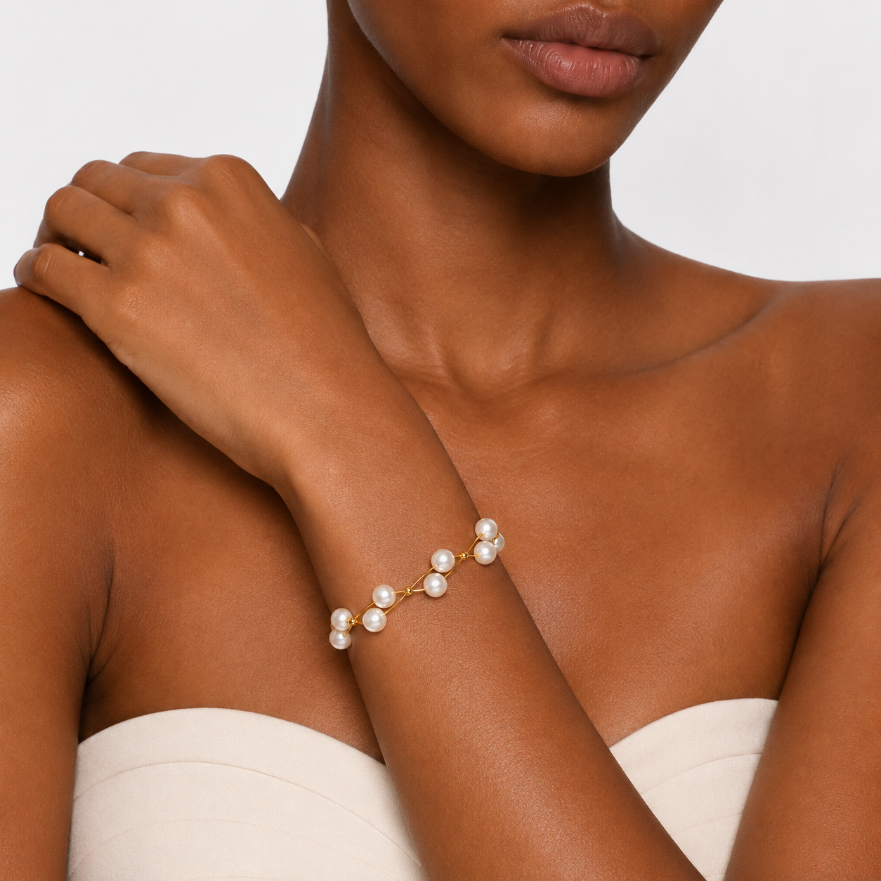 GOLDEN COAST PEARL LAYERING BRACELET-200023N