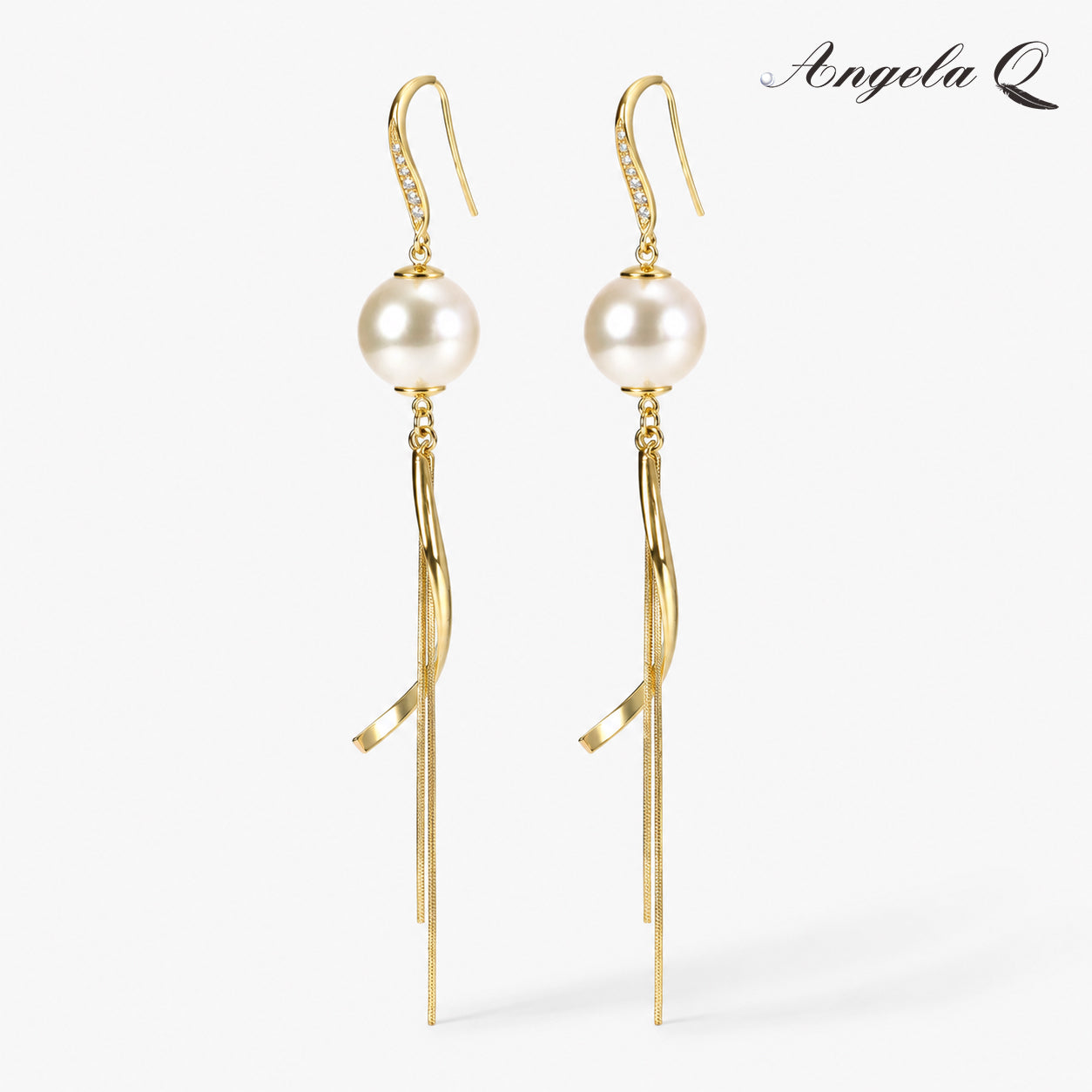 GOLDEN TIDE - PEARL TASSEL EARRINGS