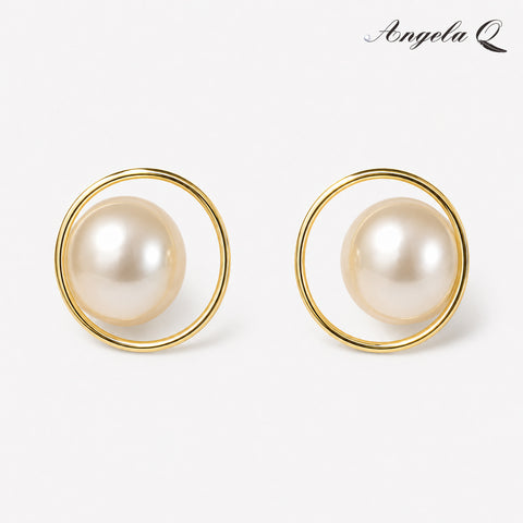 SOLANA ORBIT - PEARL STUD EARRINGS