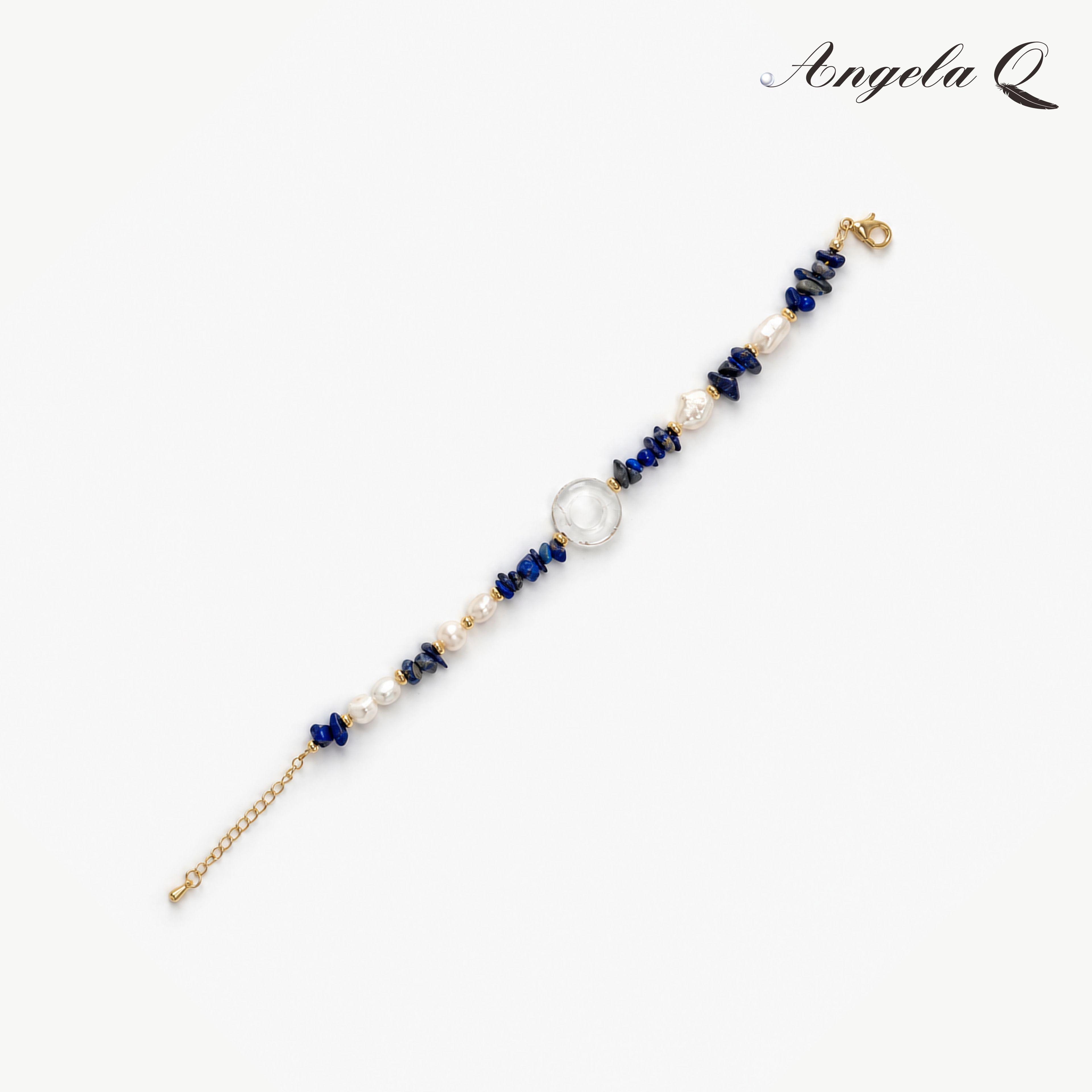 CAPRI - LAPIS AND PEARL BRACELET