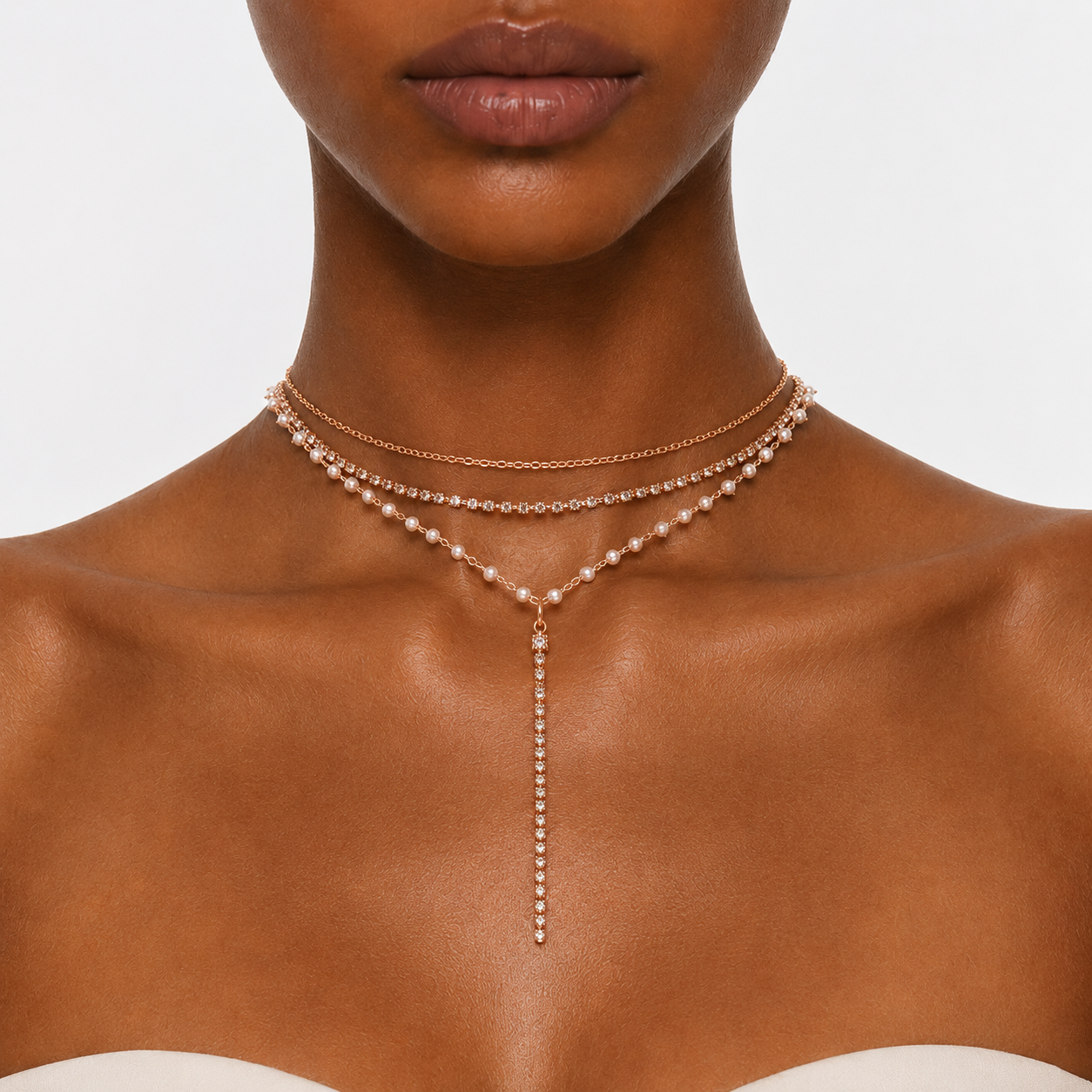 LAGUNA Delicate Chain Necklace Set - 100037N