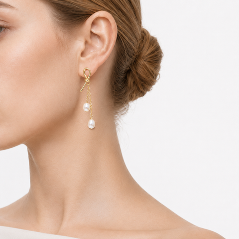 COVE BAROQUE PEARL EARRINGS-400013L