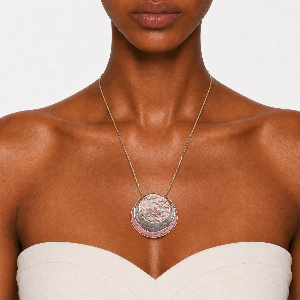ROSE COVE BLUSH SHELL PENDANT NECKLACE-100043N