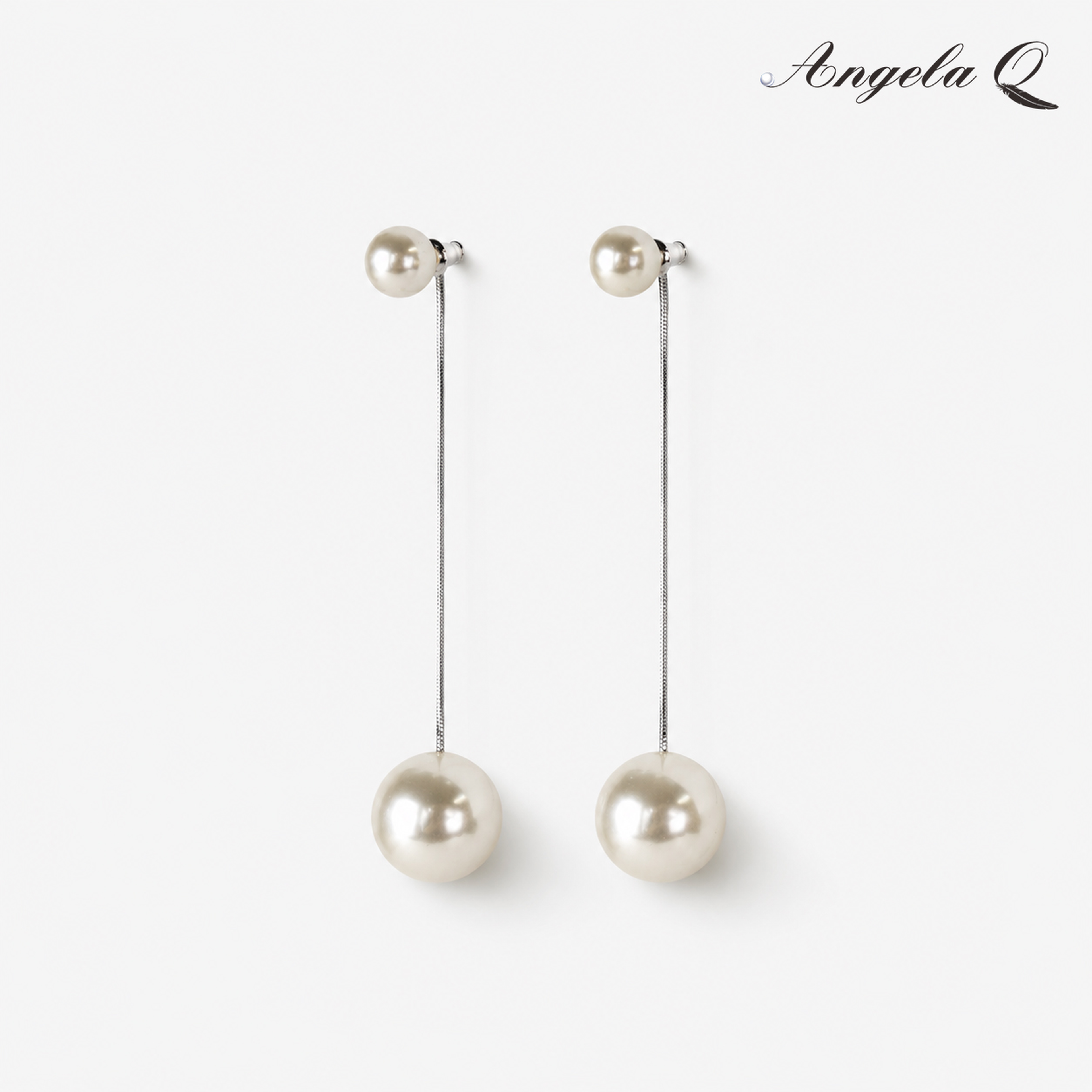 PALOMA - LONG PEARL BAR EARRINGS