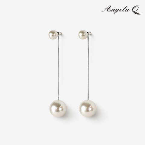 PALOMA - LONG PEARL BAR EARRINGS