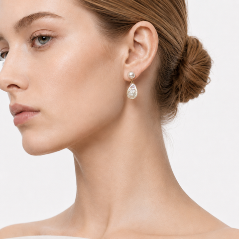 PACIFICA PEARL TASSEL EARRINGS-400039P