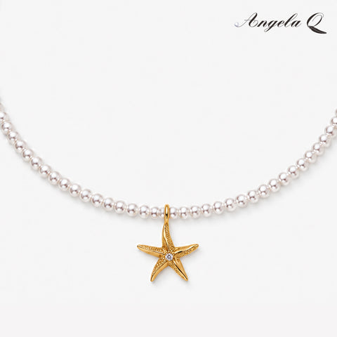 VENICE STAR - PEARL CHOKER NECKLACE