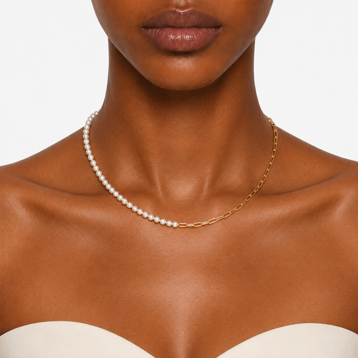 Style Artificial Gemstone Chain Necklace