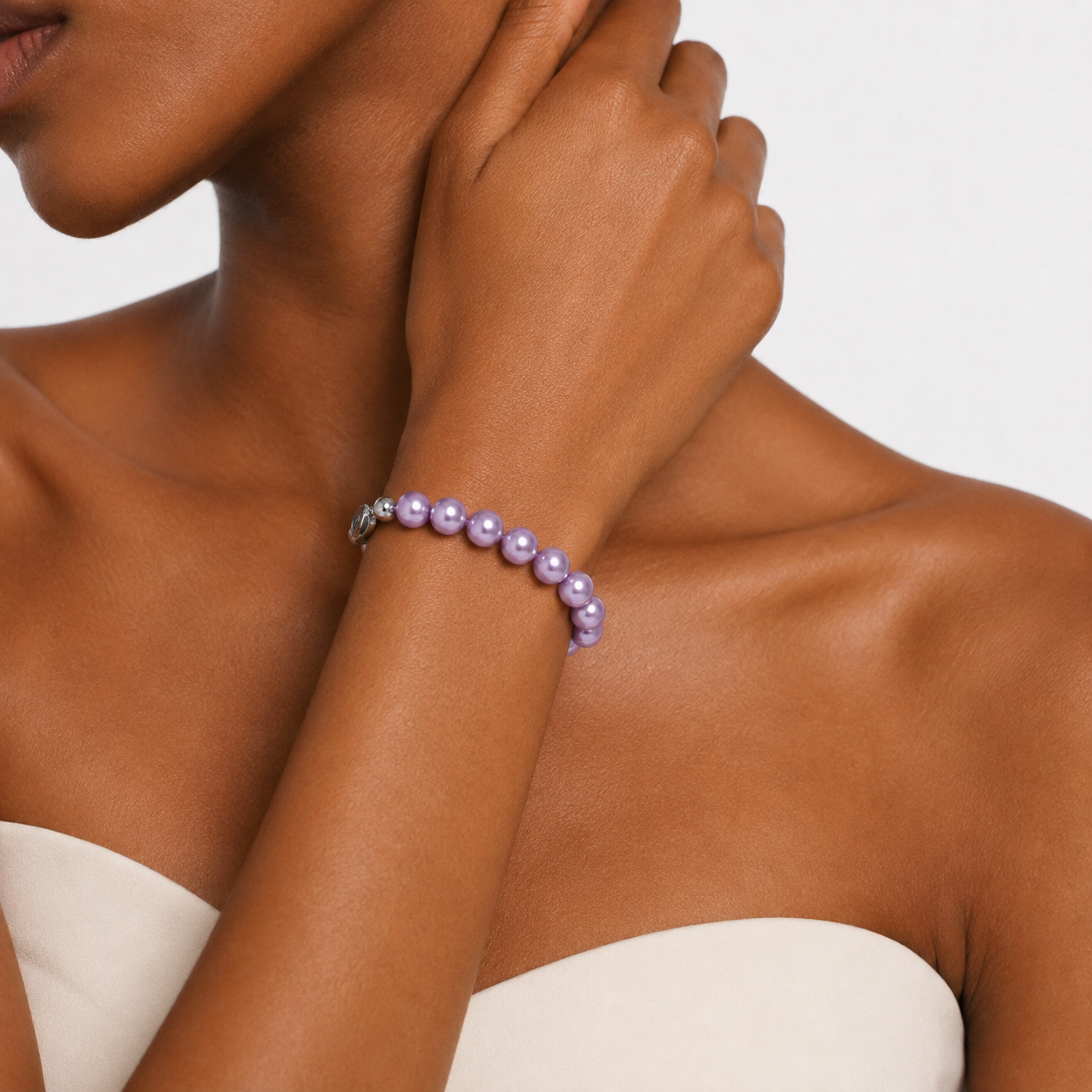 MONTECITO LAVENDER SHELL PEARL BRACELET-200042N