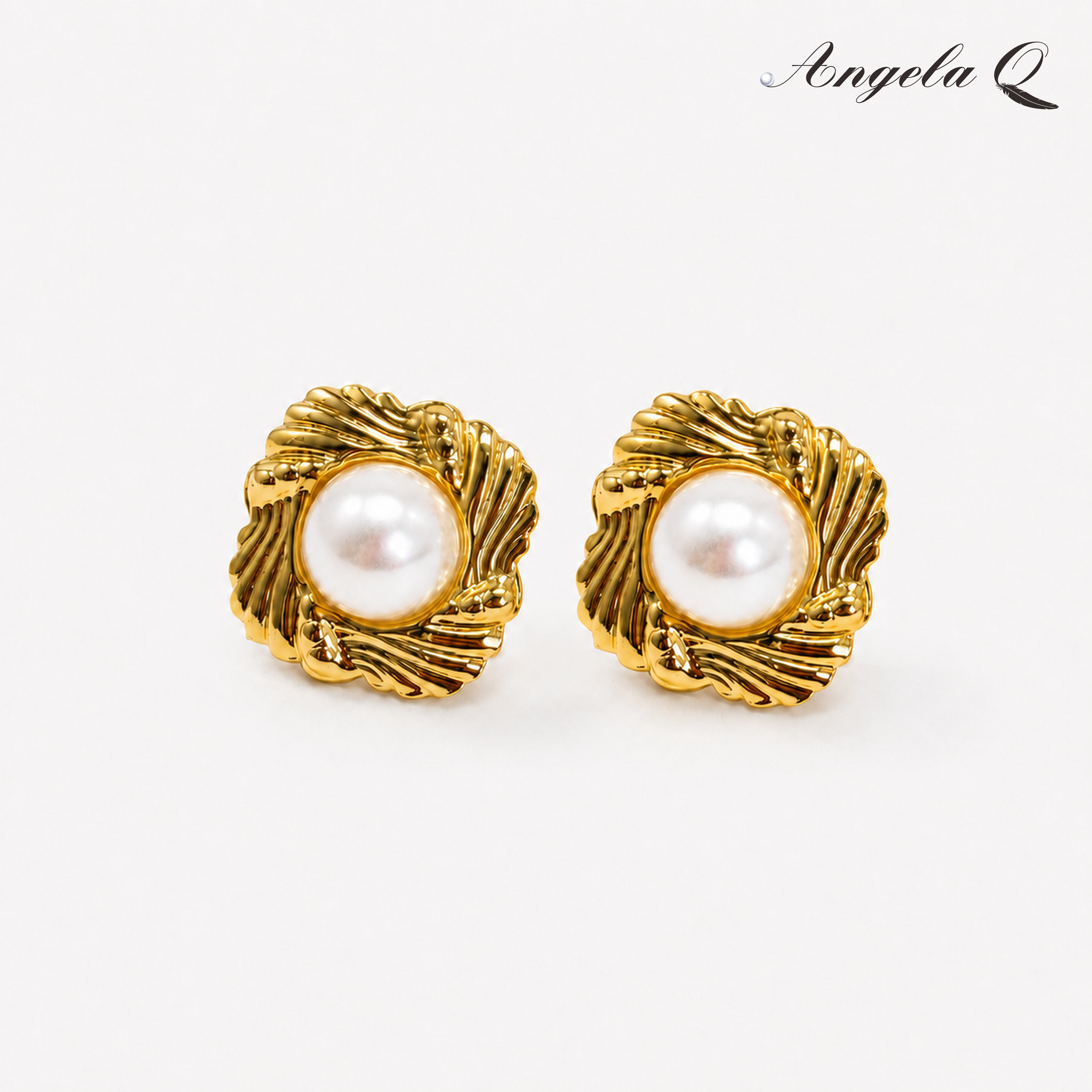 MONTECITO - ROPE PEARL STUD EARRINGS