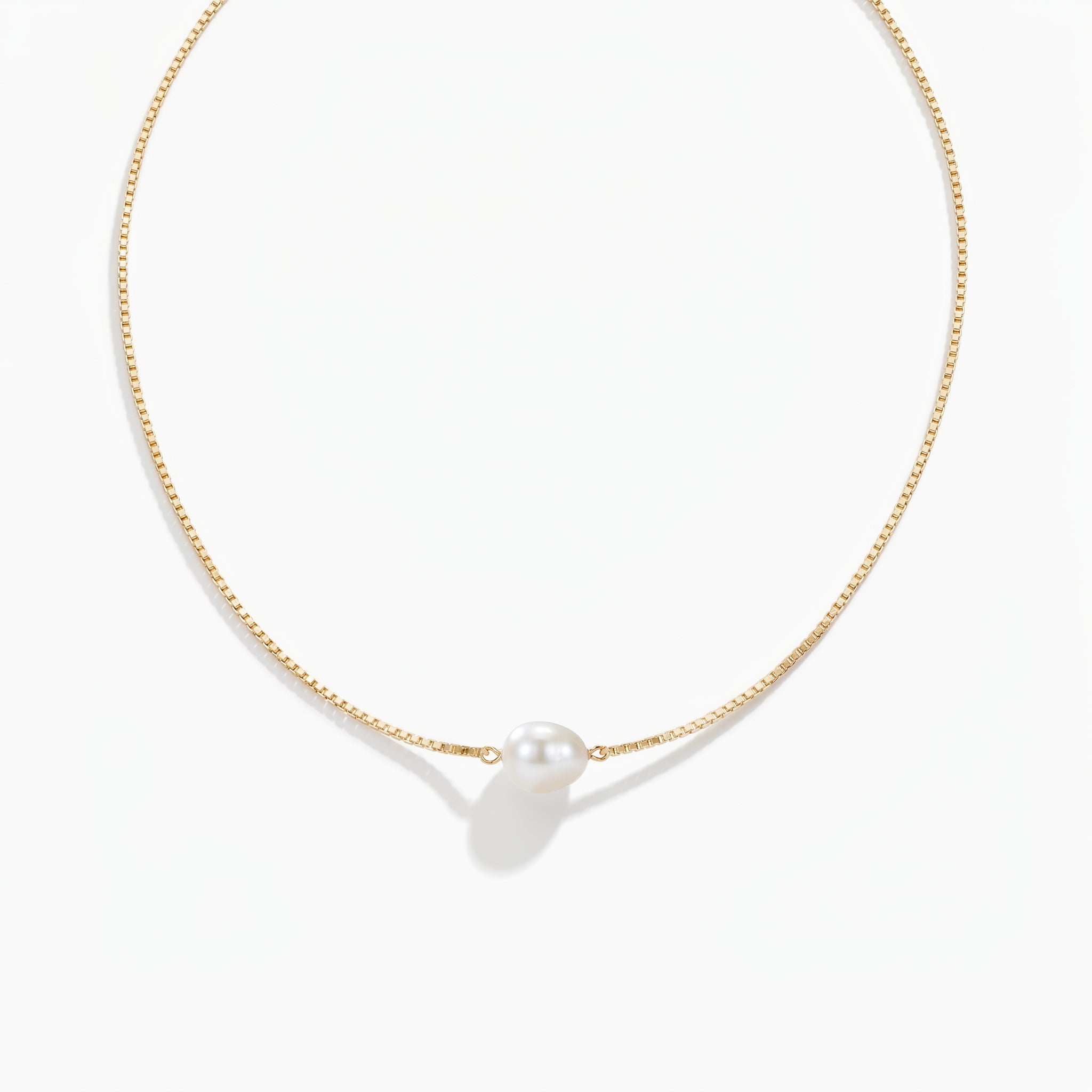 ZUMA-GOLD CHAIN NECKLACE WITH BAROQUE PEARL