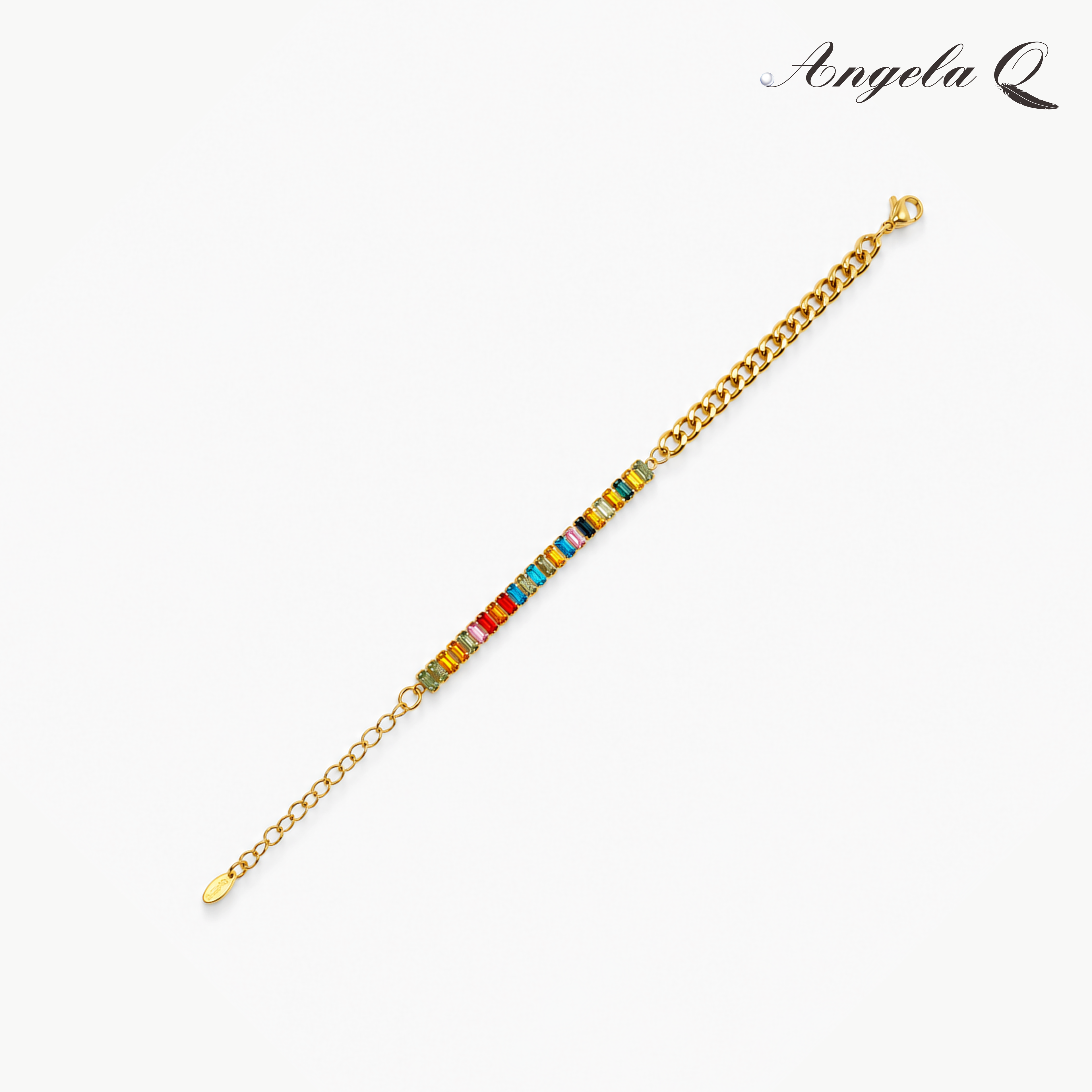 VENICE RAINBOW - BEADED GOLD BRACELET