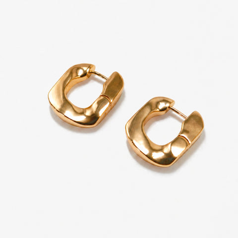 MALIBU-CHUNKY GOLD HOOP EARRINGS