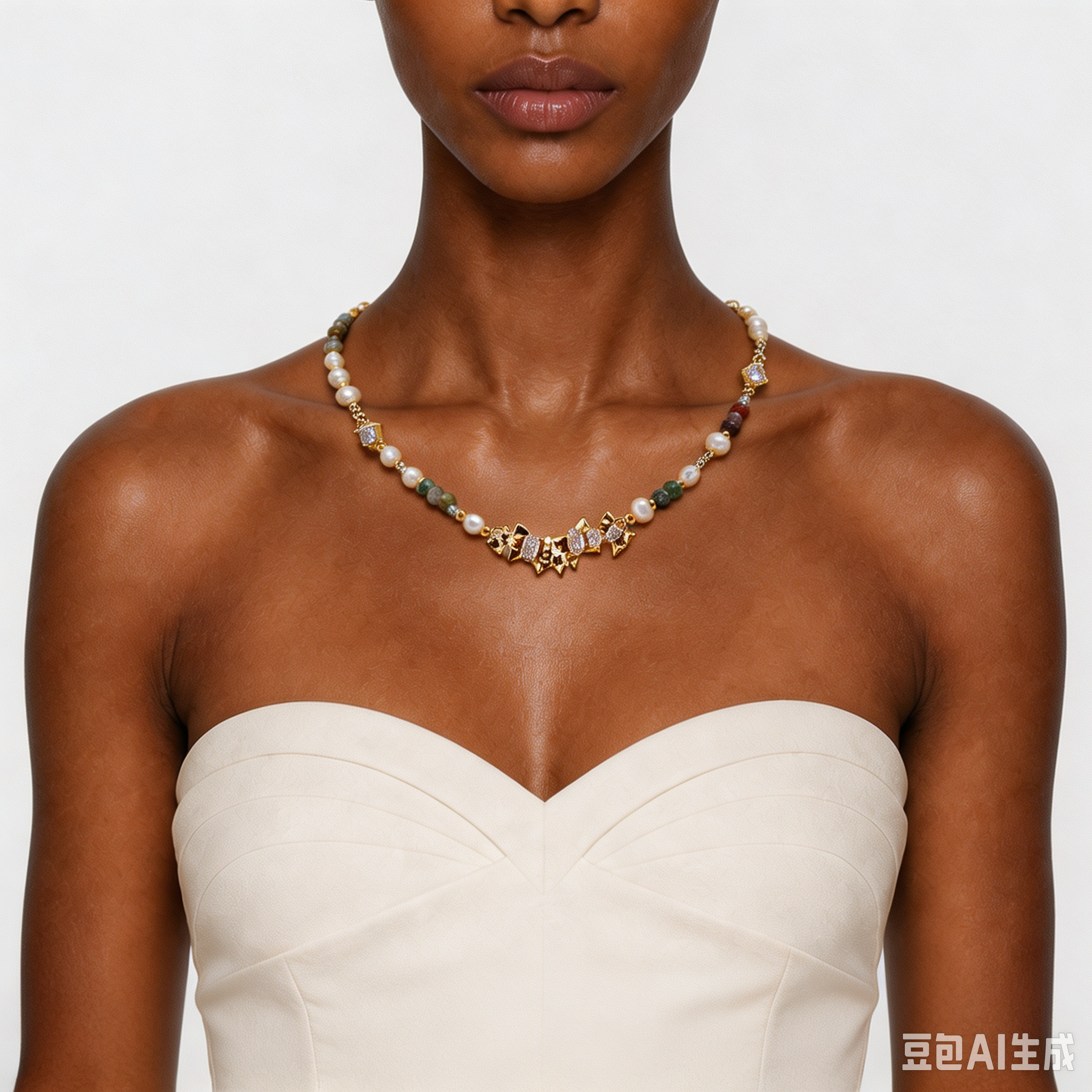PACIFICA TURQUOISE PEARL BEADED NECKLACE-100040T