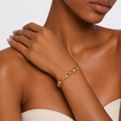 MONTECITO PEARL PAPERCLIP CHAIN BRACELET-200026T