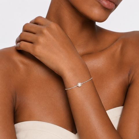 SANTA BARBARA DAINTY PEARL BRACELET-200008L