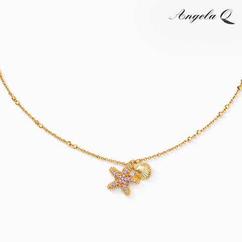 SOLANA - GOLD STAR CHARM NECKLACE