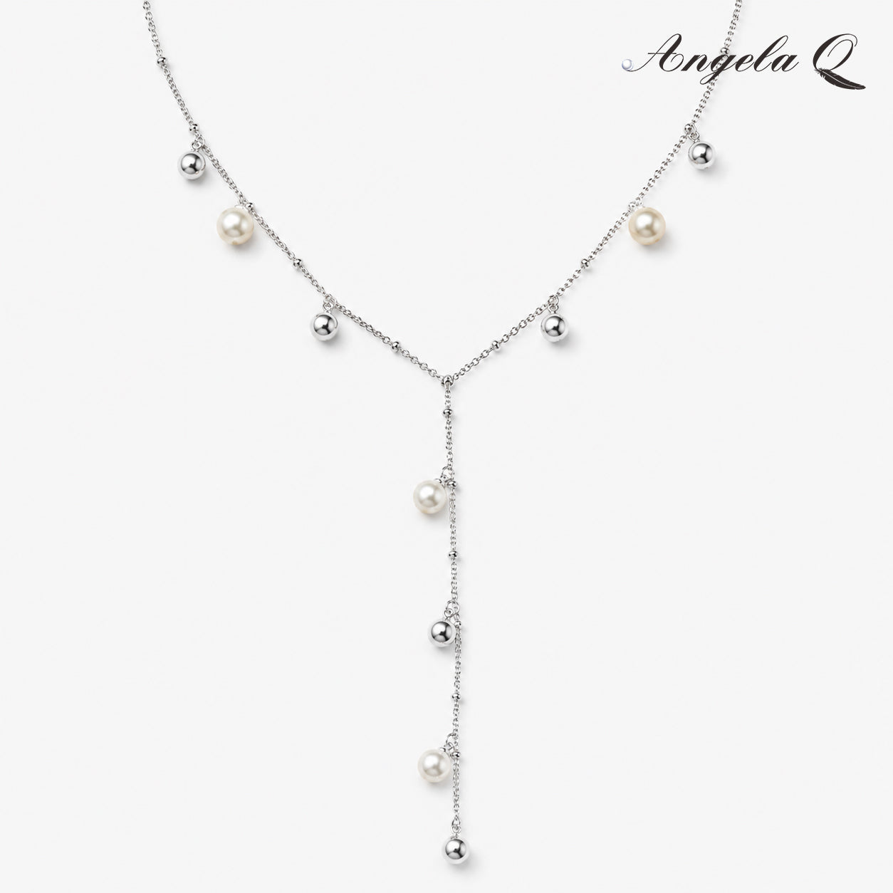 TIDE LINE - PEARL DROP STATION NECKLACE