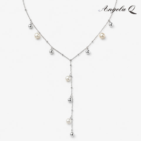 TIDE LINE - PEARL DROP STATION NECKLACE