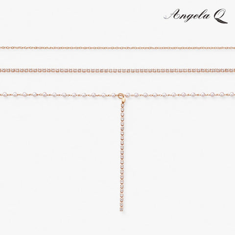LAGUNA Delicate Chain Necklace Set - 100037N