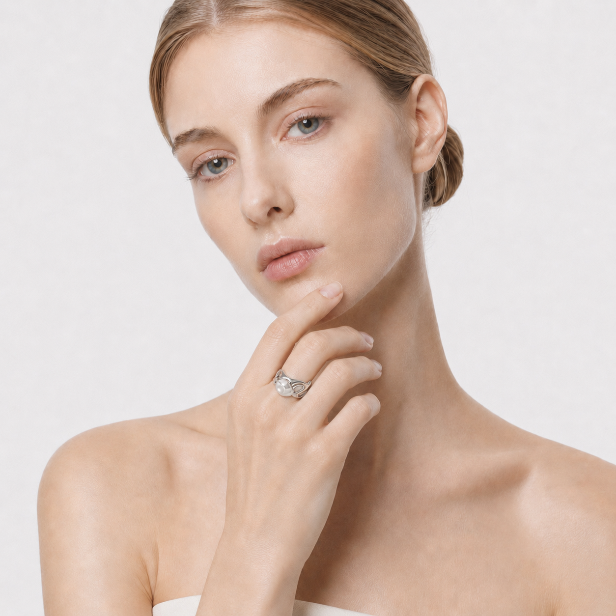 MALIBU WAVE PEARL OPEN RING