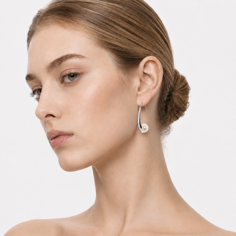 COVE ARC - PEARL HOOK EARRINGS